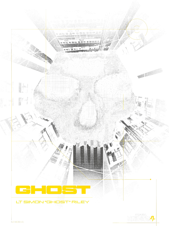 T-Shirt Call of Duty: Modern Warfare 4 - Ghost: Grid Confirmed