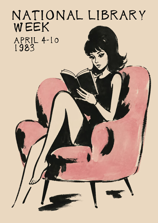 Плакат Elegant Woman Reading