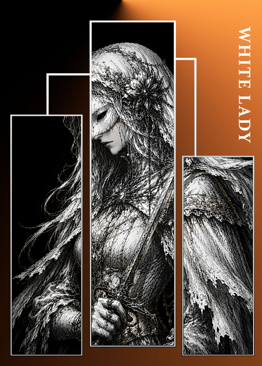 Obraz na plátně Steampunk white lady