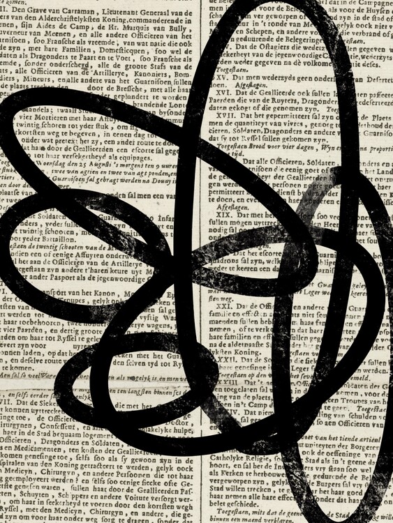 Obraz na plátně Abstract Text Lines