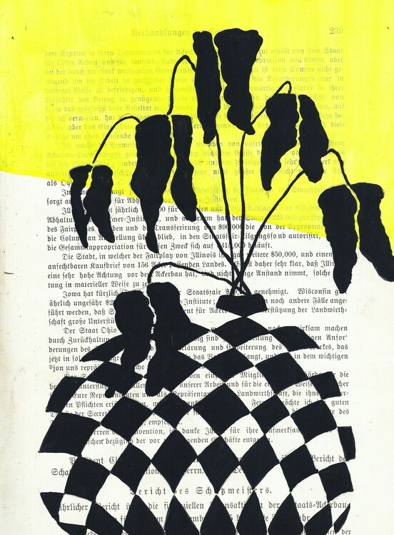 Plakát Abstract Plant Silhouette