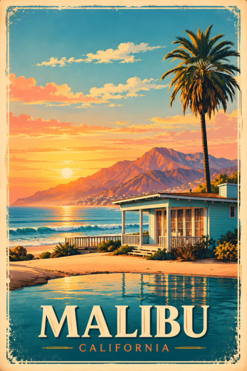 Plakát Malibu Golden Sunset - Vol 2.