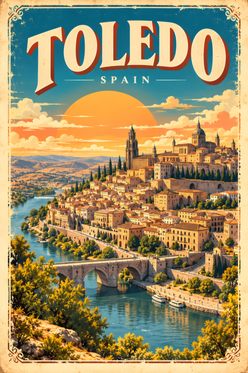 Plakát Journey into Toledo's Past: Vintage Retro Travel Vol 2.