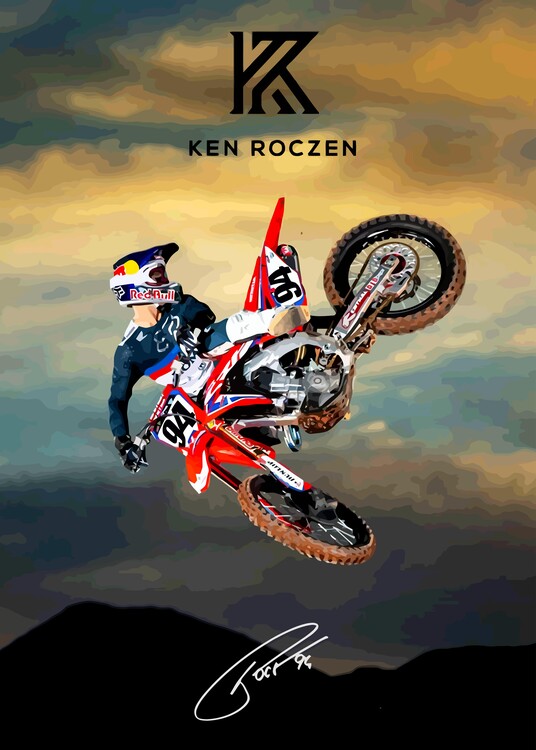 Plakát Ken Roczen Motocross Jump Portrait