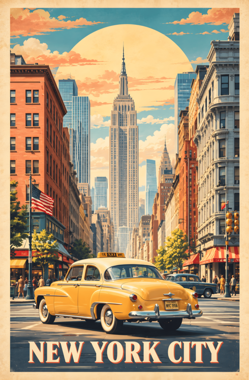 Plakát New York City Dreams: Vintage Travel Poster Vol 2.