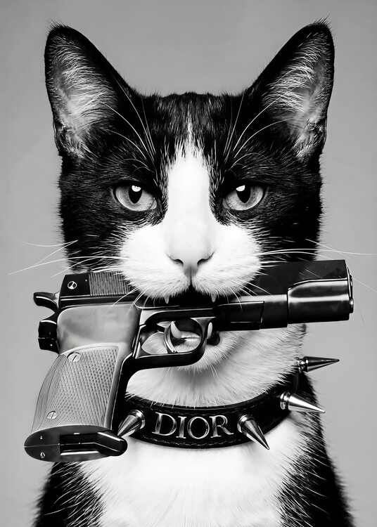 Plakát Dior Cat