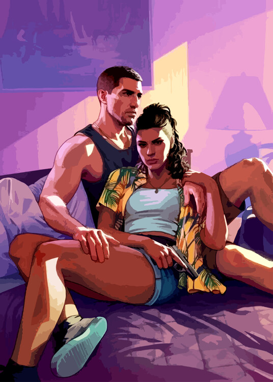 Plakát GTA VI Gaming Fan Art Trending Poster