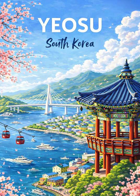 Plakát Yeosu South Korea  Asian Travel
