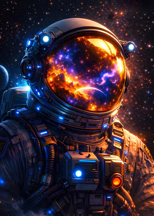 Plakát Astronaut Cosmic Galaxy