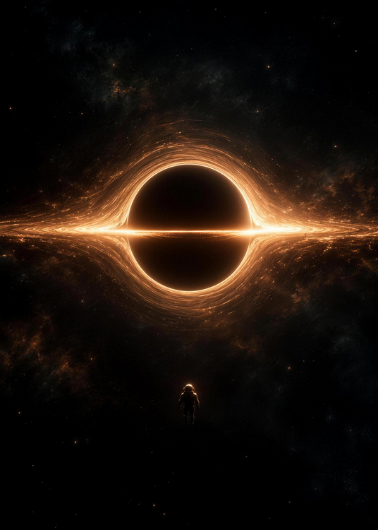 Plakát Astronaut Facing a Massive Black Hole