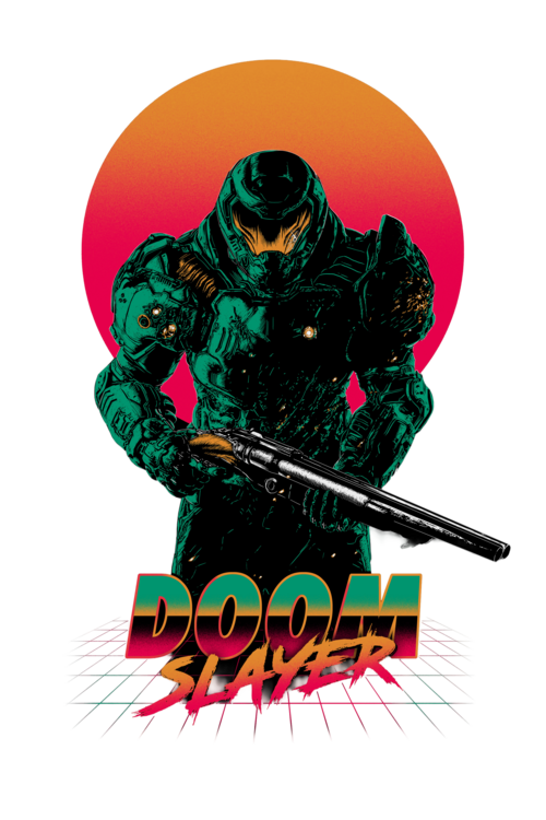 Tričko Retro Doom Slayer