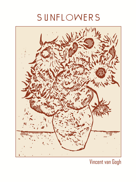 Obraz na plátně Vintage Sunflowers In Vase