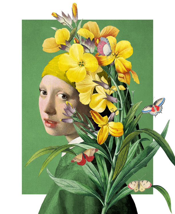 Plakát Yellow Floral Portrait