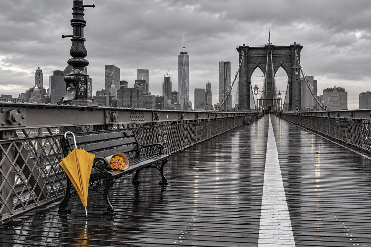 Plakát New York - Brooklyn Bridge