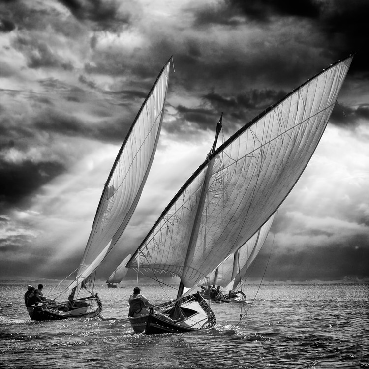 Αφίσα Sailboats and Light
