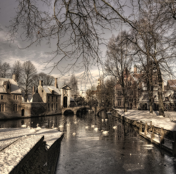 Плакат Bruges in Christmas dress