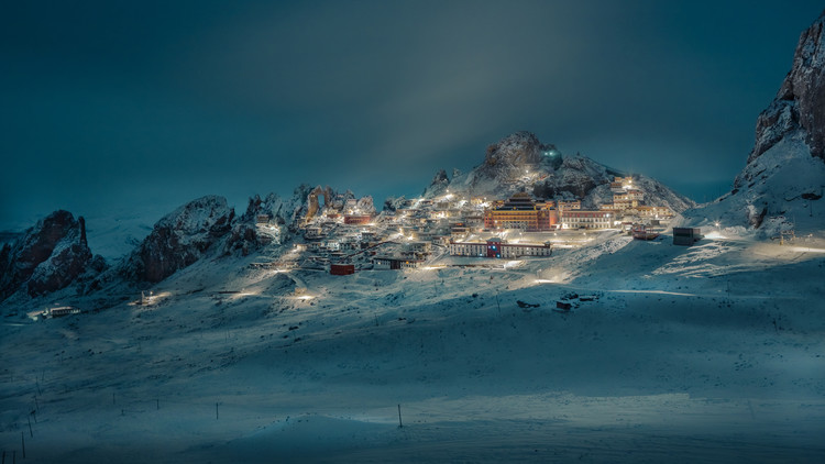 Canvas Print Zizhu Temple Tibet