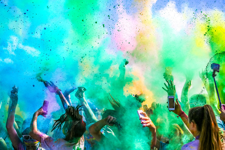 Canvas Print Color Run