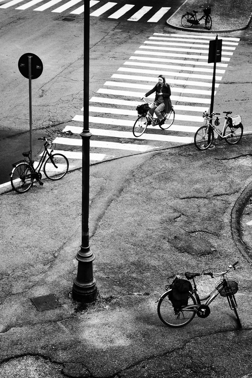 Poster five city bikes