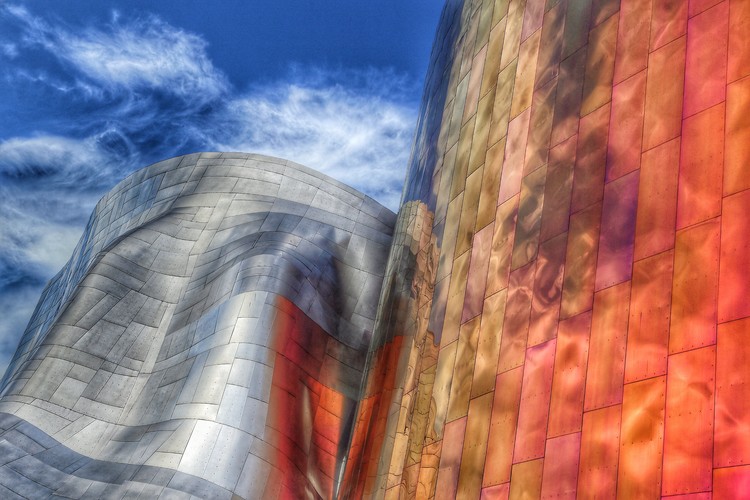 Levně Plakát, Obraz - Gehry architecture Seattle Washington USA, Randall Osterhuber, 40 × 26.7 cm