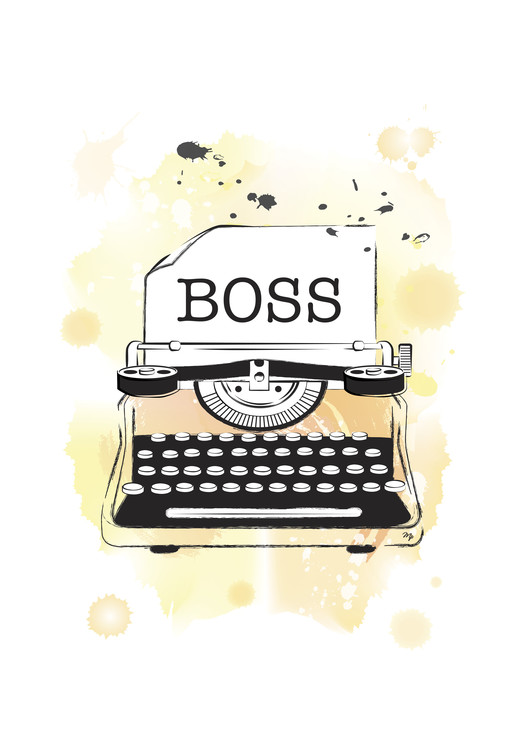 Poster Boss Typeweiter
