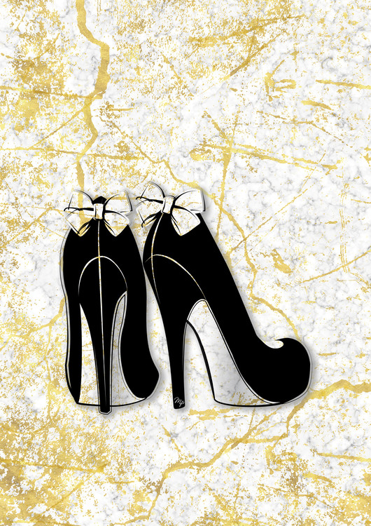 Levně Plakát, Obraz - Marble Heels, Martina Pavlova, 30 × 40 cm
