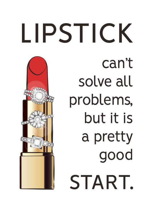 Sticker Lipstick Quote