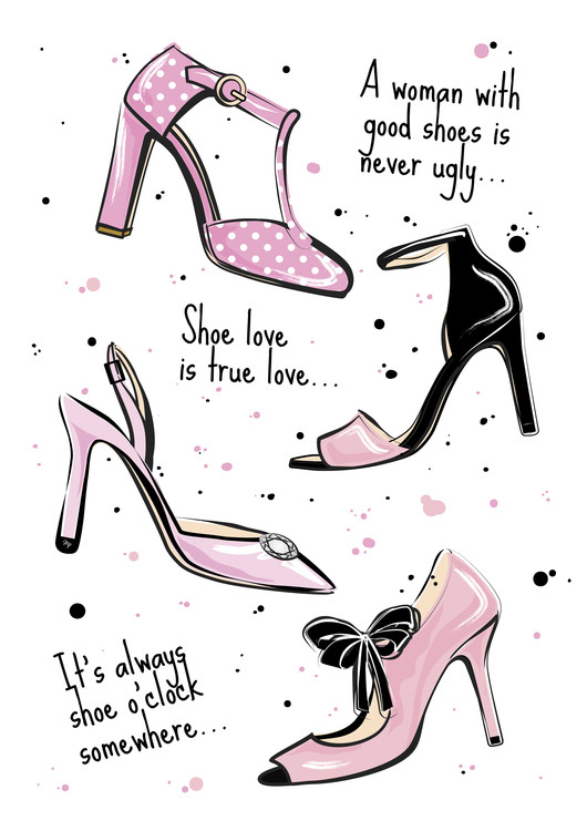 Levně Plakát, Obraz - Shoe quote, Martina Pavlova, 30 × 40 cm