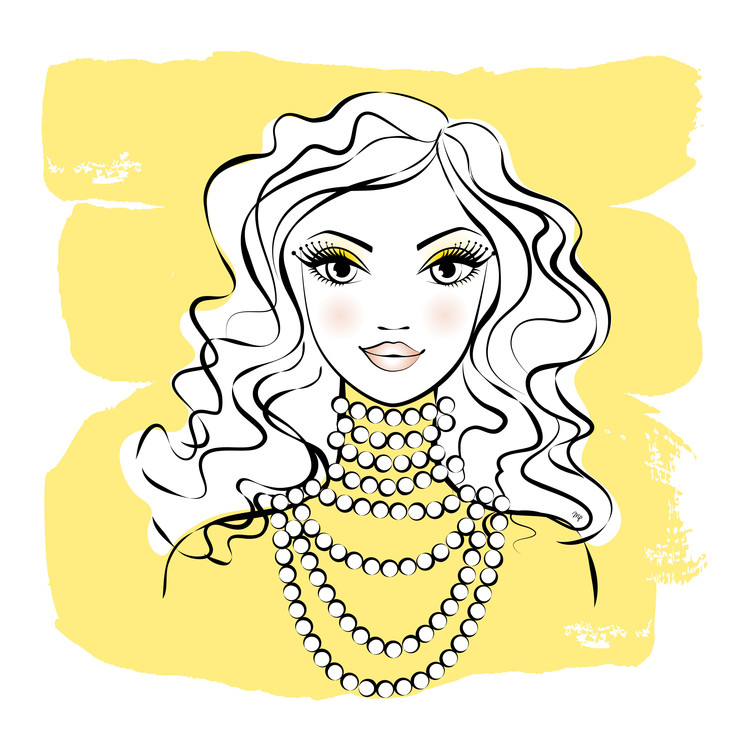 Plakát Yellow Beads