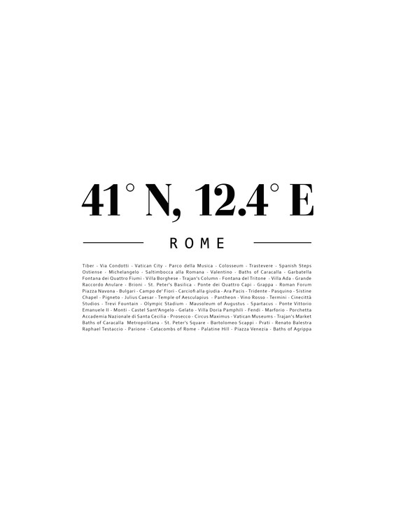 Poster coordiantesrome