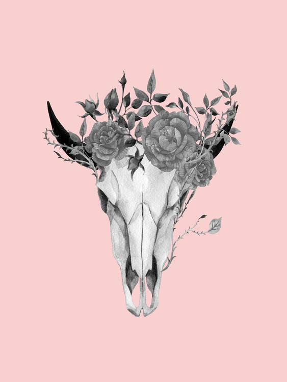 Poster skullheadpink