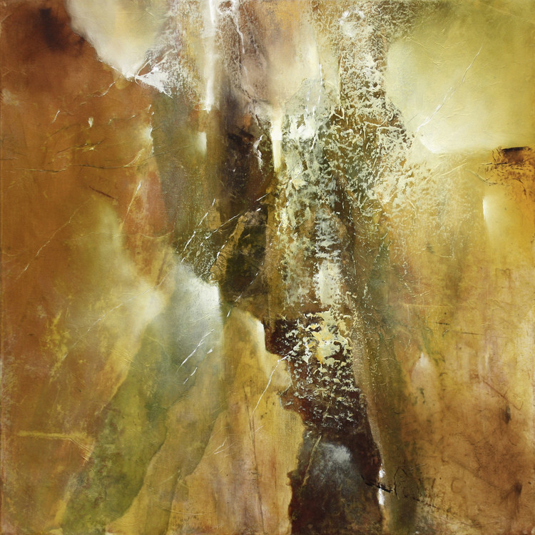 Poster Abstract composition in green and brown