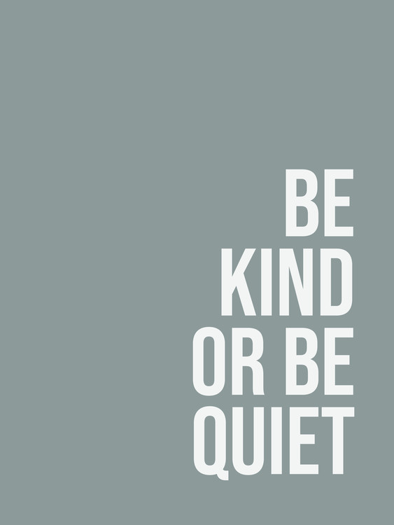 Poster Be kind or be quiet