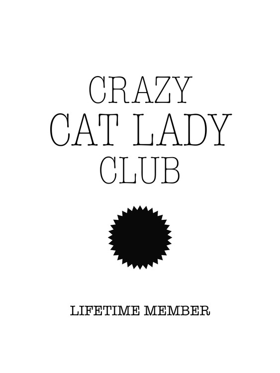 Canvas Print Crazy catlady