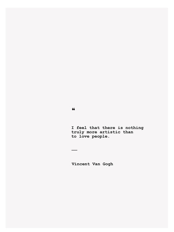 Poster Quote Van Gogh