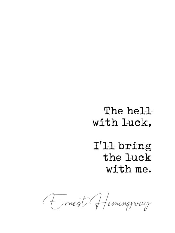 Poster Quote Hemingway