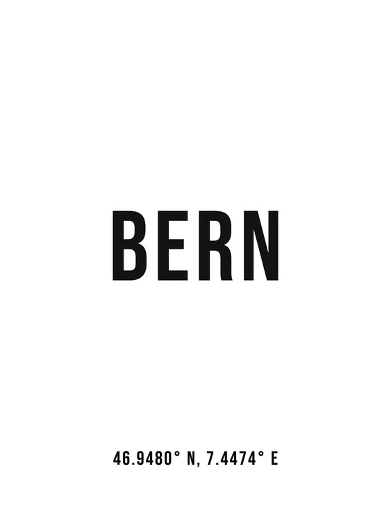 Принти на полотні Bern simple coordinates