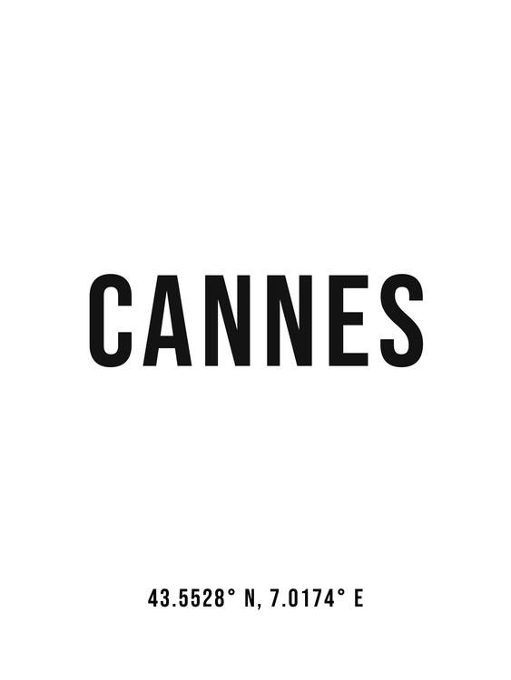 Obraz na plátne Cannes simple coordinates