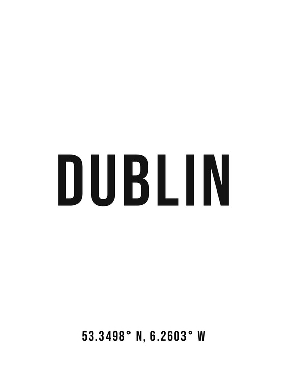 Poster Dublin simple coordinates
