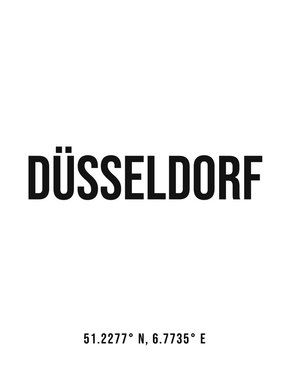 Poster Dusseldorf simple coordinates