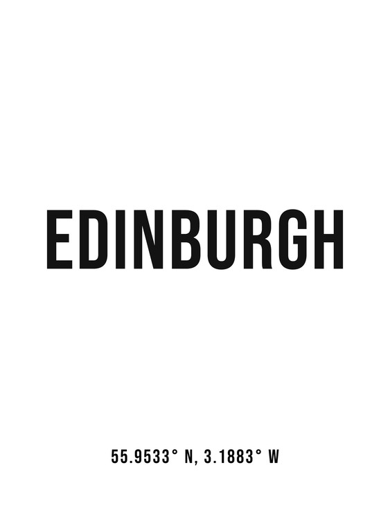 Poster Edinburgh simple coordinates