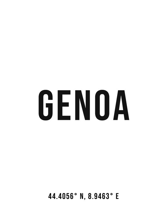 Plakat Genoa simple coordinates