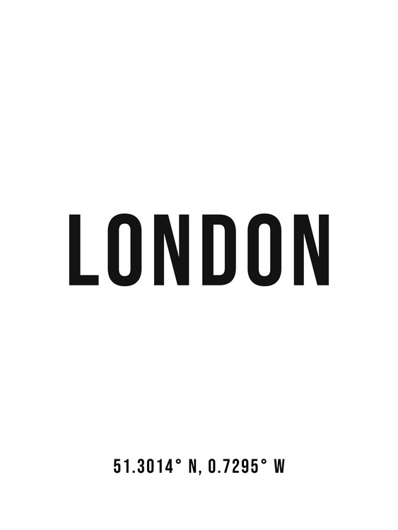 Obraz na plátně London simple coordinates