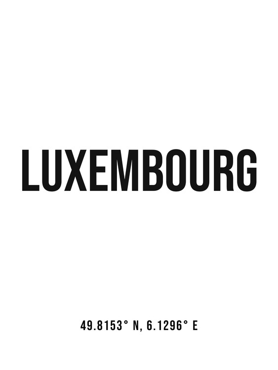 Poster Luxembourg simple coordinates