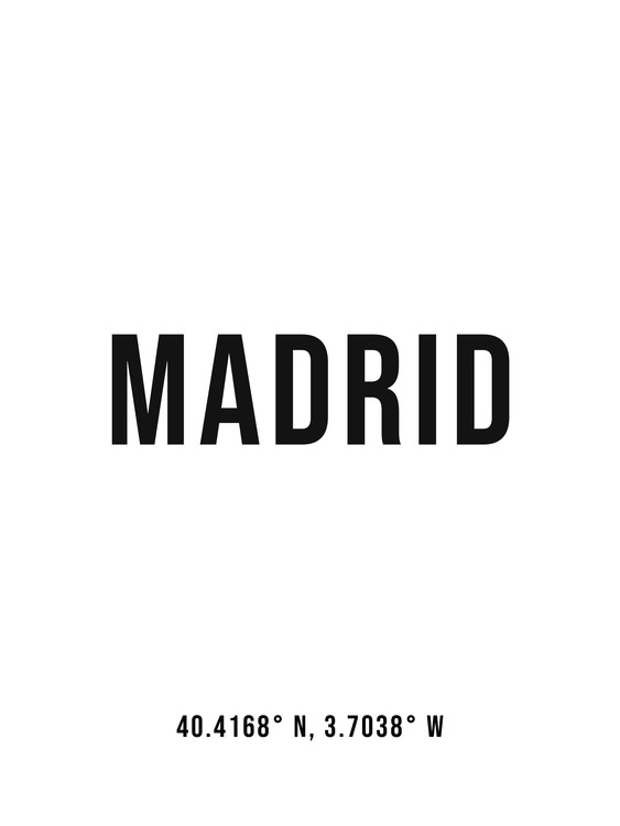Poster Madrid simple coordinates