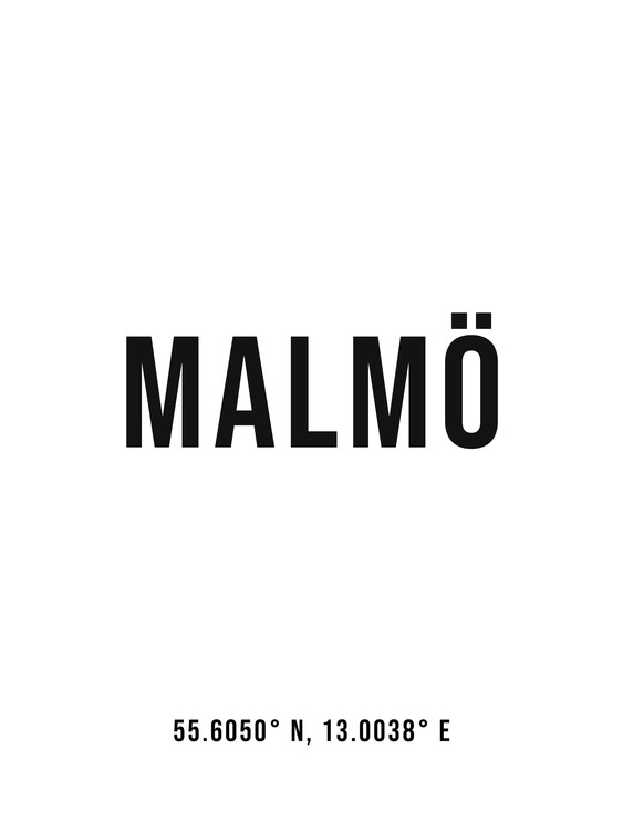Poster Malmo simple coordinates