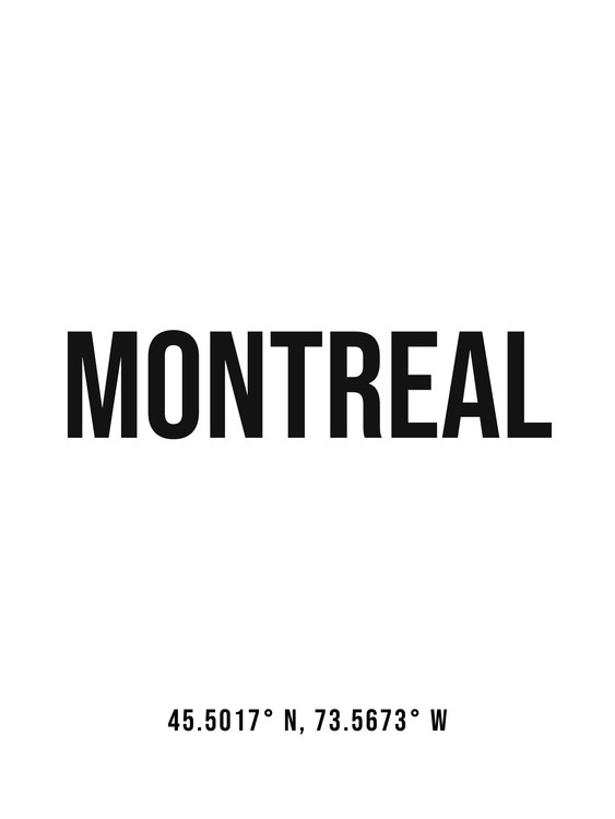 Poster Montreal simple coordinates