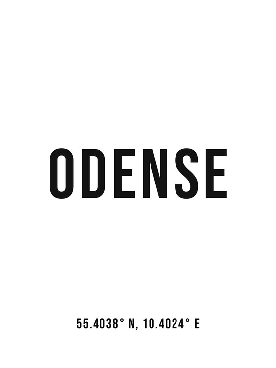 Poster Odense simple coordinates