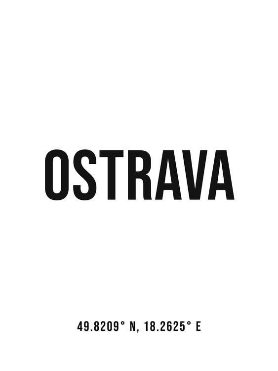 Poster Ostrava simple coordinates