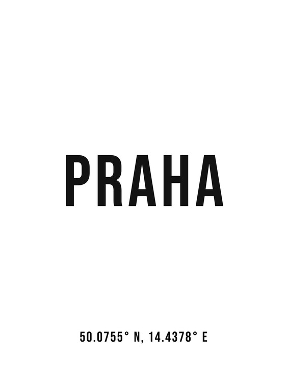 Poster Praha simple coordinates
